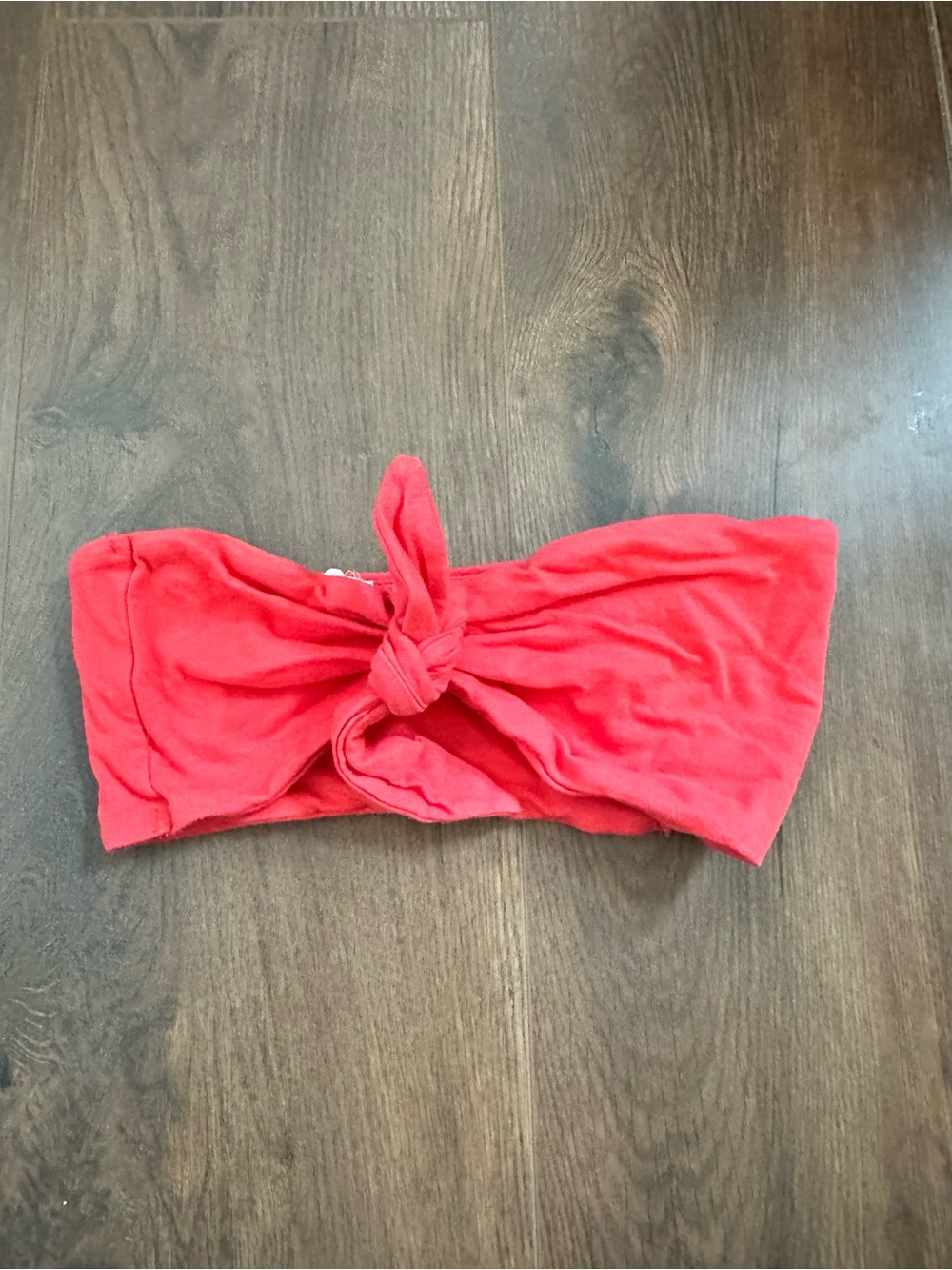 Garage Coral Micro Tie Front Tube Top